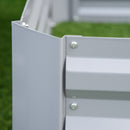 Set 2 Letti per Orto Rialzati 100x100x30 cm in Acciaio Grigio