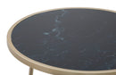 Tavolinetto Decor 41x40x60 cm in Ferro e MDF Oro ANG Nero