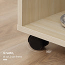 Mobile Appendiabiti 3 Ripiani 80x40x128 cm con Ruote  Colore Legno