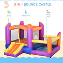 Castello Giostra Gonfiabile 300x280x170 cm con Scivolo e Piscina Multicolor