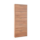 Scarpiera Salvaspazio 5 Ante 15 Paia 65x15x164 cm in Truciolare Nobilitato Rovere Sonoma