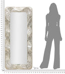 Specchio Argelux Rettangolare 70x6,5x160,5 cm in Ferro e Specchio e MDF Argento      