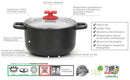 Batteria di Pentole 7 Pezzi in Alluminio Pressofuso Antiaderente Olympia Love Big