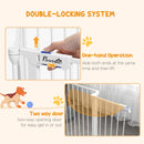 Cancelletto di Sicurezza per Animali Domestici 123x102x90 cm in Metallo e Plastica Bianco