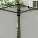 Set 2 Pareti Laterali per Gazebo 3x3m e 3x6m con Finestre 293x193 cm in PE e Plastica Bianco