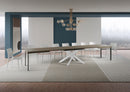 Tavolo Allungabile 200-460x90x77 cm Volantis Tortora Telaio Bianco 
