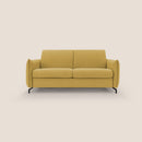Divano Letto 3 Posti 215x95x96 cm in Tessuto Giallo