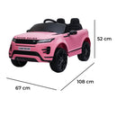 Macchina Elettrica per Bambini Licenza Land Rover Evoque 12V con Telecomando Rosa