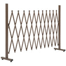 Recinzione per Giardino Estensibile Autoportante 35-300 cm in Metallo e Alluminio Marrone Scuro