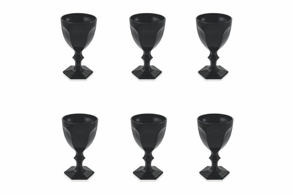 sconto Confezione 6 Calici Vino in Vetro 170ml Villa d'Este Home Tivoli Wonderland Nero