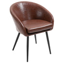 Sedia Imbottita 61x58x74 cm in Similpelle Marrone
