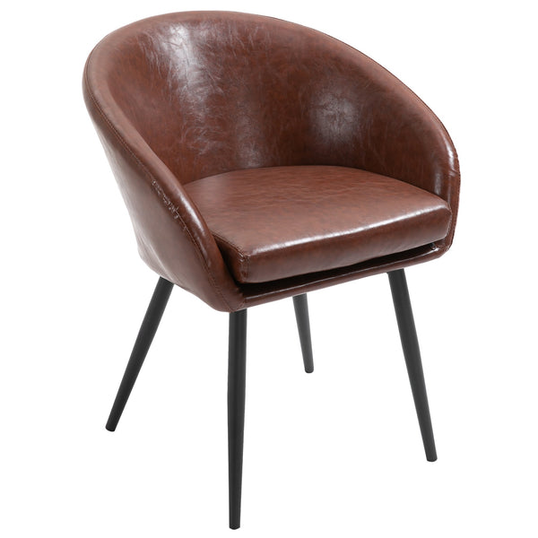 Sedia Imbottita 61x58x74 cm in Similpelle Marrone online