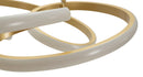 Lampadario LED Glovy Gold Ø55x120 cm in Alluminio e Ferro e PVC Oro e Bianco      