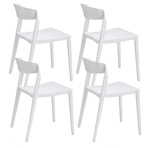acquista Set 4 Sedie Impilabili 79x51,5x49 cm in Polipropilene e Fibra di Vetro Paola Bianco