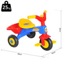 Triciclo a Pedali per Bambini con Cestino Portaoggetti Colorato 