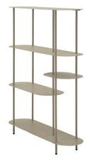 Libreria Saturno Tortora 118x31x139 cm in Metallo Grigio tortora      