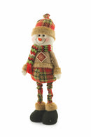 Pupazzo di Neve in Stoffa Gambe Allungabili H60 cm Soriani