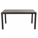Tavolo Houston 150x90x74 h cm in Wicker Marrone