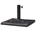 Base per Ombrellone da Giardino Ø38 a Ø48 Rettangolare 16kg in Resina 47x32 cm 
