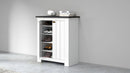 Scarpiera 2 Ante 84x42x100 cm Figo 2A Bianco Opaco/Report Grigio  