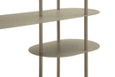 Libreria Saturno Tortora 118x31x139 cm in Metallo Grigio tortora      