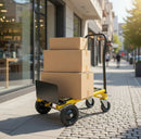 Carrello Multifunzione Portatutto Carico Massimo 120 kg Piattaforma Carrello Porta Pacchi in Acciaio Giallo