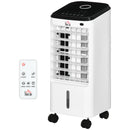 Raffrescatore Evaporativo 3 in 1 Ventilatore Umidificatore con Ghiaccio e Deumidificatore Bianco      