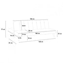 Divano Letto Clic Clac 180x81x77 cm in Tessuto Verde