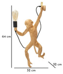 Lampada da Muro Monkey Oro 32x32x64 cm in Resina Oro      