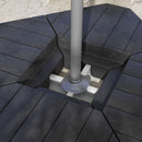 Set 4 Mattonelle Base per Ombrellone Riempibili con Acqua o Sabbia fino a 80 kg Nero    