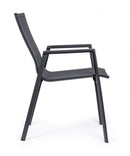 Set 4 Sedie da Giardino 56x61,5x88h cm con Braccioli Krion Antracite