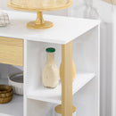 Carrello da Cucina 80x39x85,5 cm con Ruote in Truciolato Rovere e Bianco