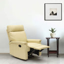 Poltrona Relax Reclinabile Manuale 80x94x102 cm in Similpelle Beige
