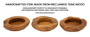 Svuotatasche Erusi Ø20x6 cm in Teak Riciclato      