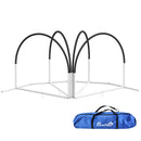Set Agility Dog 4 Pezzi con 4 Picchetti e Borsa da Trasporto 89x69x99 cm Bianco e Nero      