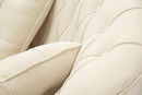 Divanetto Budapest Crema con Cuscini 130x83x91 cm in Compensato e Spugna e Ferro e Poliestere Crema      