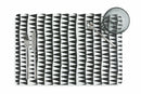 Set 6 Tovagliette 45x30 cm in Plastica Villa d'Este Home Tivoli Masai Bianche e Nere