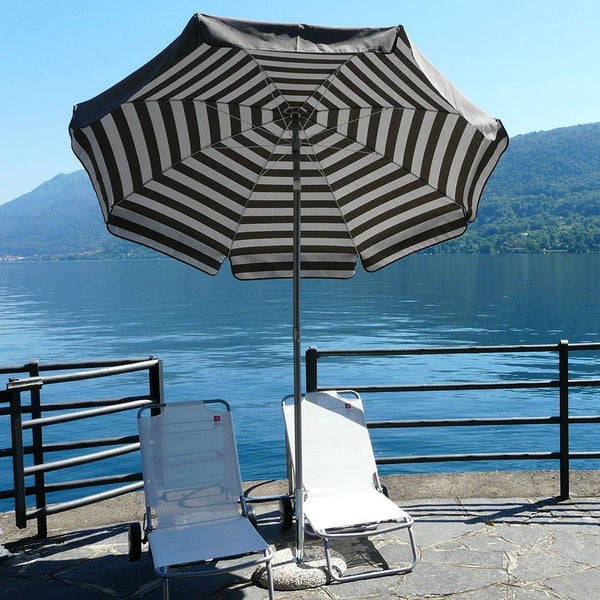 acquista Ombrellone da Giardino Ø2 m Palo Ø33 mm in Acciaio Maffei Venezia Duplex Tortora/Bianco e Tortora