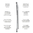 Asse da Stiro Salvaspazio Relax 123x39 cm Gambe Doppie Altezza Regolabile in Acciaio      