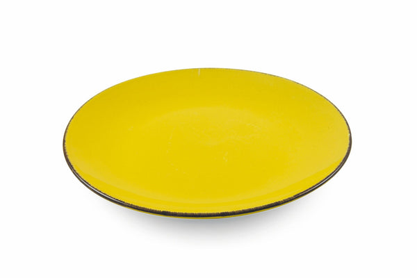 online Set 6 Piatti Piani Ø27x3,5 cm in Gres Villa d'Este Home Tivoli Baita Glazed Gialli
