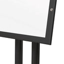 Espositore a Leggio con Piantana 51,4x79 cm in Alluminio Porta Menù Nera