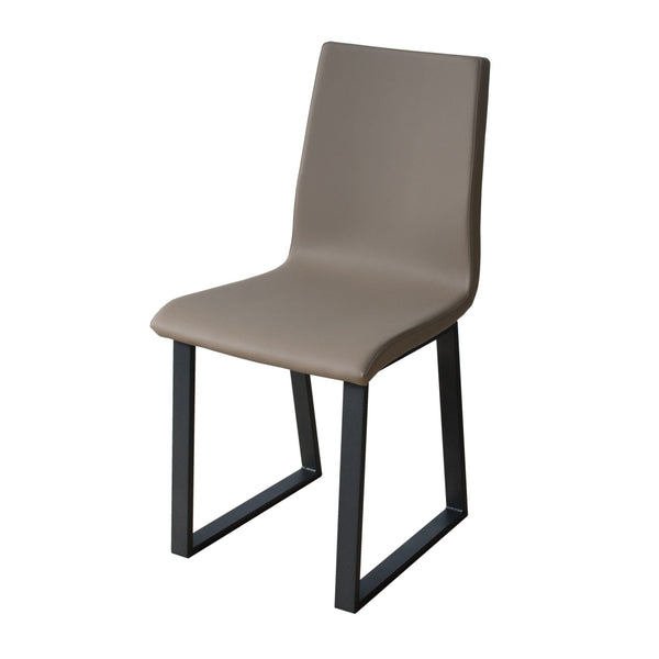 Sedia 40/44x42x86 cm Baffy gambe Antracite in Similpelle Grigio prezzo