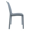 Set 2 Sedie da Giardino in Stile Rattan Grigio