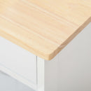 Carrello da Cucina 1 Cassetto 3 Ante 67x37x87 cm in Legno Bianco