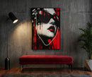 Stampa con LED su Tela Psyco 60x3,5x90 cm in Tela e Plastica e MDF Multicolor      