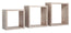 Set 3 Mensole da Parete Cubo in Fibra di Legno Incubo Rovere Sagerau