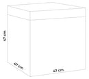 Cubo Pouf Contenitore in Similpelle e Cristalli Renier Tortora