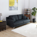 Divano 3 Posti 197x87x87 cm in Tessuto Grigio Scuro