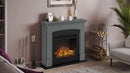 Camino Elettrico da Pavimento Effetto Fiamma 1500W Tagu Helmi Grigio Scuro