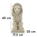 Decorazione Leone Stons 17,5x25x40 cm in Resina Crema      